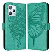 For Blackview A53 Embossed Butterfly Leather Phone Case(Green)