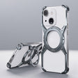 For iPhone 13 / 14 / 15 Aluminum Alloy Frameless 360-Degree Rotating Phone Case(Grey) - iPhone 14 Cases by PMC TechLife | Online Shopping South Africa | PMC TechLife | Buy Now Pay Later Mobicred
