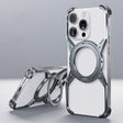 For iPhone 16 Pro Max Aluminum Alloy Frameless 360-Degree Rotating Phone Case(Grey) - iPhone 16 Pro Max Cases by PMc TechLife | Online Shopping South Africa | PMc TechLife | Buy Now Pay Later Mobicred