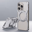 For iPhone 16 Pro Max Aluminum Alloy Frameless 360-Degree Rotating Phone Case(Silver) - iPhone 16 Pro Max Cases by PMc TechLife | Online Shopping South Africa | PMc TechLife | Buy Now Pay Later Mobicred