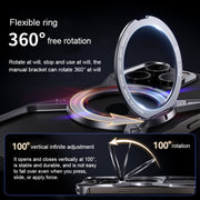 For iPhone 15 Pro Max Aluminum Alloy Frameless 360-Degree Rotating Phone Case(Grey)