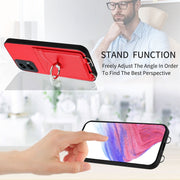 For Motorola Moto G 5G 2024 R20 Ring Card Holder Phone Case(Red)