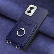 For Motorola Moto G Power 5G 2024 R20 Ring Card Holder Phone Case(Blue)