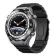 22mm Three Plants Flat Buckle Titanium Alloy Watch Band(Black) - 22mm Bands by PMc TechLife | Online Shopping South Africa | PMc TechLife | Buy Now Pay Later Mobicred