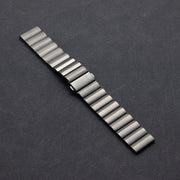 22mm Three Plants Flat Buckle Titanium Alloy Watch Band(Grey)