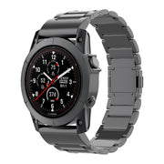 For Garmin Fenix 7 / Forerunner 965 22mm Three-Bead Magnetic Buckle Metal Quick Release Watch Band(Black)