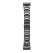 For Garmin Fenix 7 / Forerunner 965 22mm Three-Bead Magnetic Buckle Metal Quick Release Watch Band(Grey)