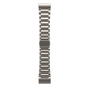 For Garmin Fenix 7 / Forerunner 965 22mm Three-Bead Magnetic Buckle Metal Quick Release Watch Band(Titanium)
