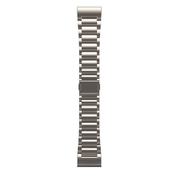 For Garmin Fenix 7 / Forerunner 965 22mm Three-Bead Magnetic Buckle Metal Quick Release Watch Band(Titanium)
