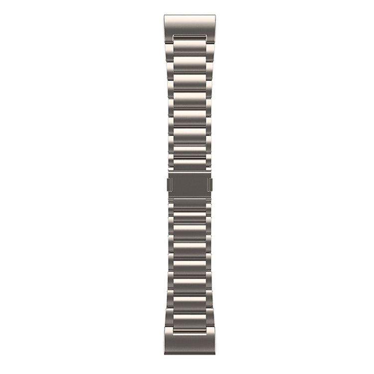 For Garmin Fenix 7 / Forerunner 965 22mm Three-Bead Magnetic Buckle Metal Quick Release Watch Band(Titanium)
