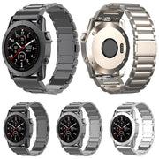 For Garmin Fenix 7 / Forerunner 965 22mm Three-Bead Magnetic Buckle Metal Quick Release Watch Band(Titanium)