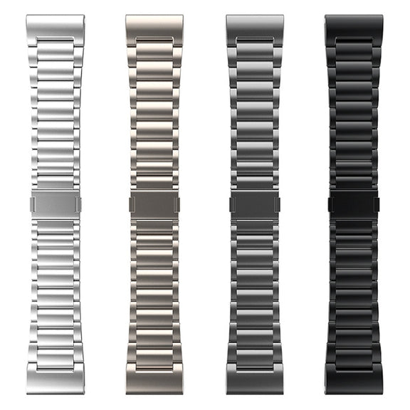 For Garmin Fenix 7 / Forerunner 965 22mm Three-Bead Magnetic Buckle Metal Quick Release Watch Band(Black)