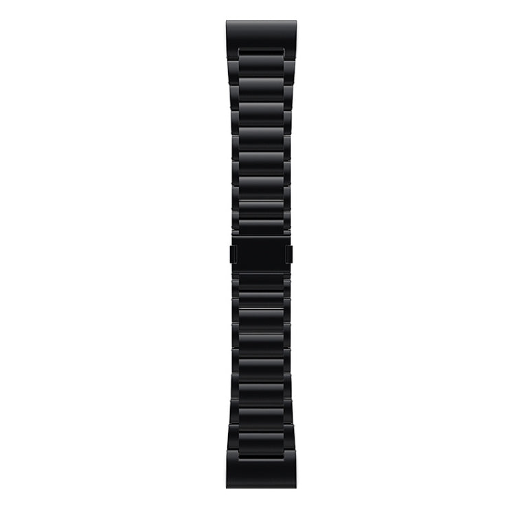 For Garmin Tactix 7 Pro / Fenix 7X 26mm Three-Bead Magnetic Buckle Metal Quick Release Watch Band(Black)