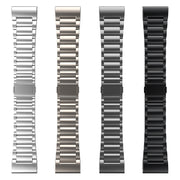 For Garmin Tactix 7 Pro / Fenix 7X 26mm Three-Bead Magnetic Buckle Metal Quick Release Watch Band(Silver)