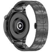 22mm Butterfly Buckle Titanium Alloy Watch Band(Black)