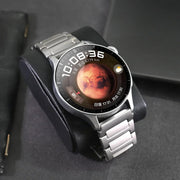 22mm Dual Safety Buckle Titanium Alloy Watch Band(Black)