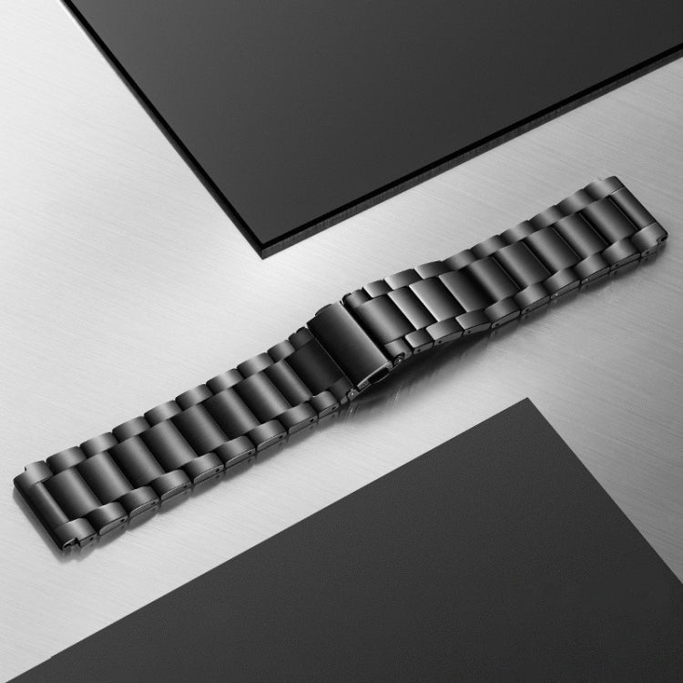 22mm Three-Bead Magnetic Buckle Titanium Alloy Watch Band(Black)