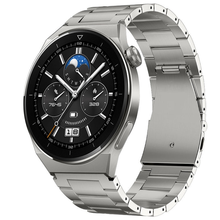 22mm Three-Bead Magnetic Buckle Titanium Alloy Watch Band(Silver)