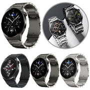 22mm Three-Bead Magnetic Buckle Titanium Alloy Watch Band(Black)