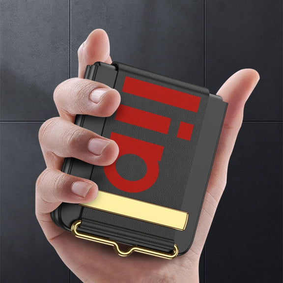 For Samsung Galaxy Z Flip6 / Flip7 FE GKK Integrated Ultra-thin Wristband Holder Phone Case(Black)