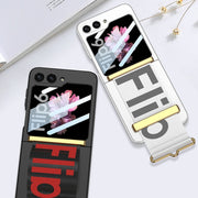 For Samsung Galaxy Z Flip6 / Flip7 FE GKK Integrated Ultra-thin Wristband Holder Phone Case(Black)
