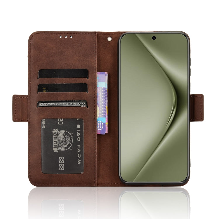 For Huawei Pura 70 Pro / 70 Pro+ Skin Feel Calf Texture Card Slots Leather Phone Case(Brown)