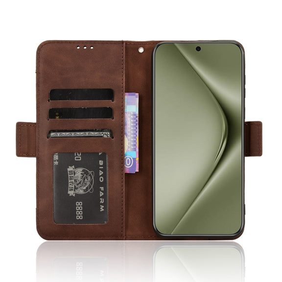 For Huawei Pura 70 Pro / 70 Pro+ Skin Feel Calf Texture Card Slots Leather Phone Case(Brown)