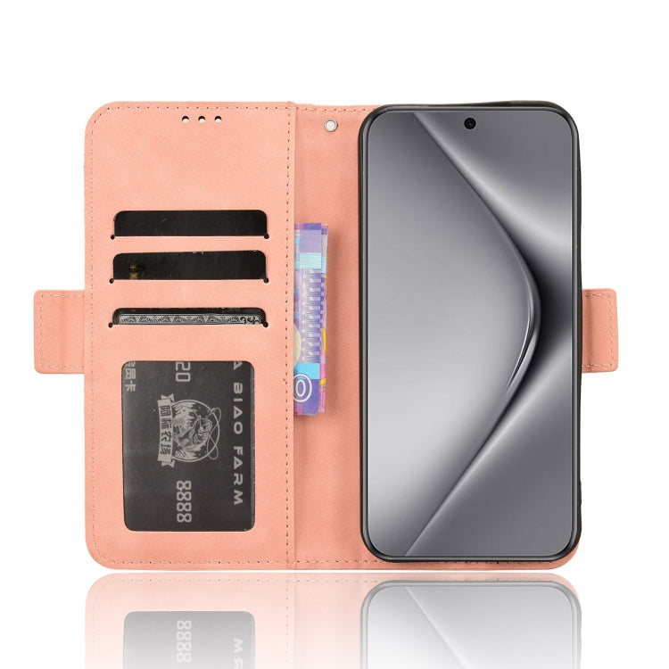 For Huawei Pura 70 Skin Feel Calf Texture Card Slots Leather Phone Case(Pink)