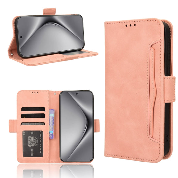 For Huawei Pura 70 Skin Feel Calf Texture Card Slots Leather Phone Case(Pink)