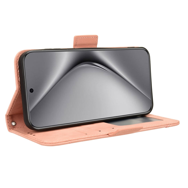 For Huawei Pura 70 Skin Feel Calf Texture Card Slots Leather Phone Case(Pink)