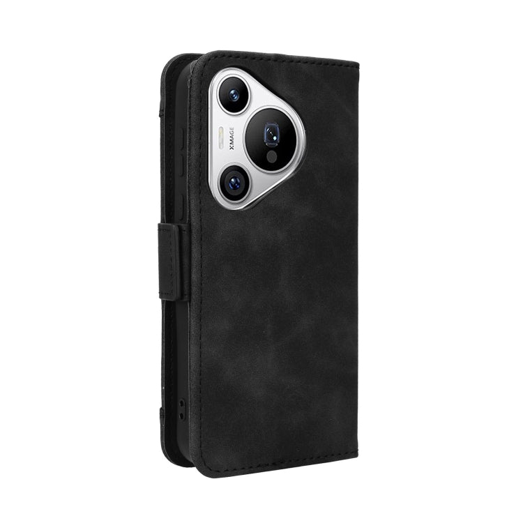 For Huawei Pura 70 Skin Feel Calf Texture Card Slots Leather Phone Case(Black)
