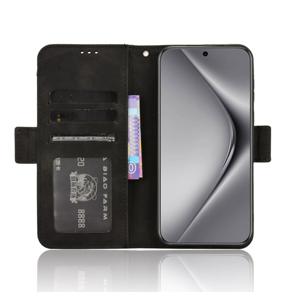 For Huawei Pura 70 Skin Feel Calf Texture Card Slots Leather Phone Case(Black)