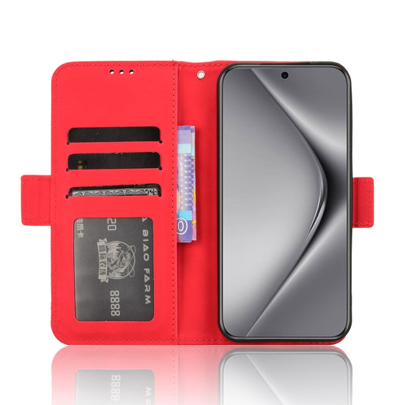 For Huawei Pura 70 Skin Feel Calf Texture Card Slots Leather Phone Case(Red)