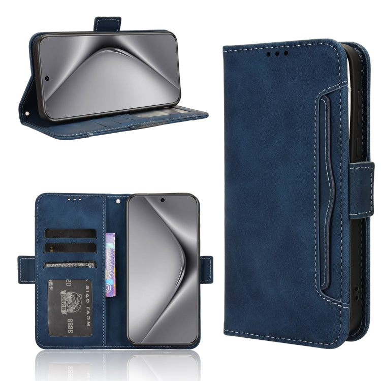 For Huawei Pura 70 Skin Feel Calf Texture Card Slots Leather Phone Case(Blue)