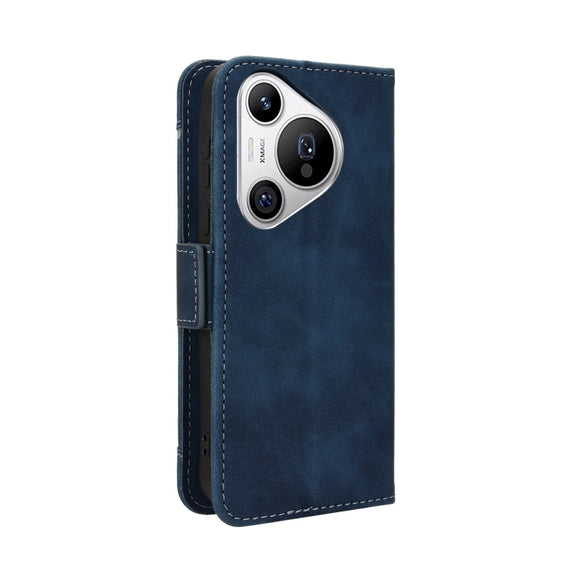 For Huawei Pura 70 Skin Feel Calf Texture Card Slots Leather Phone Case(Blue)