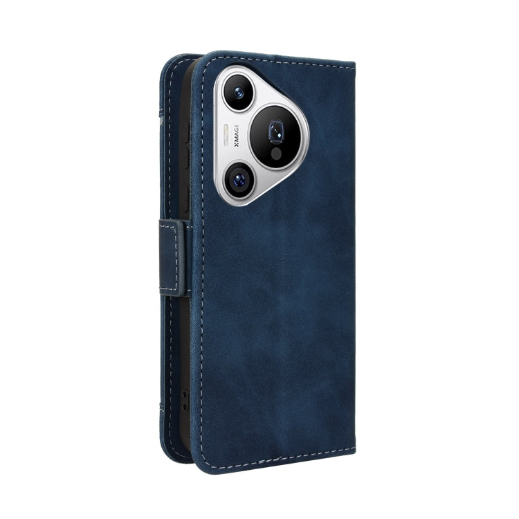 For Huawei Pura 70 Skin Feel Calf Texture Card Slots Leather Phone Case(Blue)