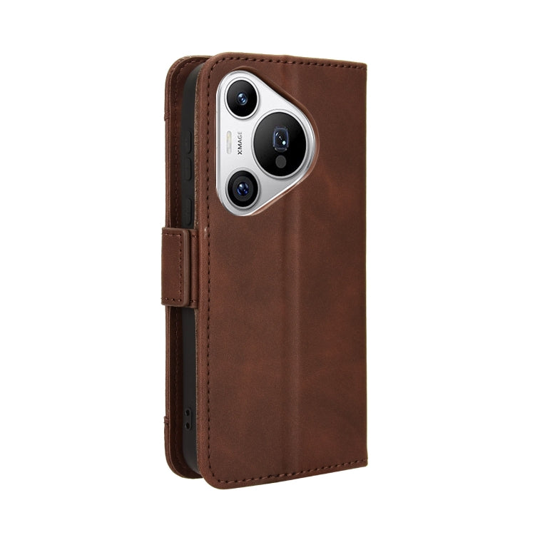 For Huawei Pura 70 Skin Feel Calf Texture Card Slots Leather Phone Case(Brown)