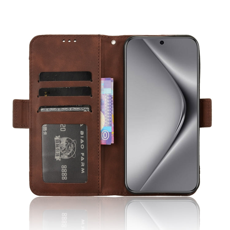 For Huawei Pura 70 Skin Feel Calf Texture Card Slots Leather Phone Case(Brown)