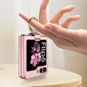 For Samsung Galaxy Z Flip6 GKK Ultra-thin PC Full Coverage Phone Case with Ring Holder(Pink)