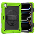For iPad Pro 13 2024 Silicone Hybrid PC Tablet Case with Shoulder Strap(Black + Yellow Green) - iPad Pro 13 2024 Cases by PMC TechLife | Online Shopping South Africa | PMC TechLife | Buy Now Pay Later Mobicred