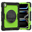 For iPad Pro 13 2024 Silicone Hybrid PC Tablet Case with Shoulder Strap(Yellow Green + Black) - iPad Pro 13 2024 Cases by PMC TechLife | Online Shopping South Africa | PMC TechLife | Buy Now Pay Later Mobicred
