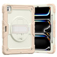 For iPad Pro 13 2024 Silicone Hybrid PC Tablet Case with Shoulder Strap(Beige + Rose Gold) - iPad Pro 13 2024 Cases by PMC TechLife | Online Shopping South Africa | PMC TechLife | Buy Now Pay Later Mobicred