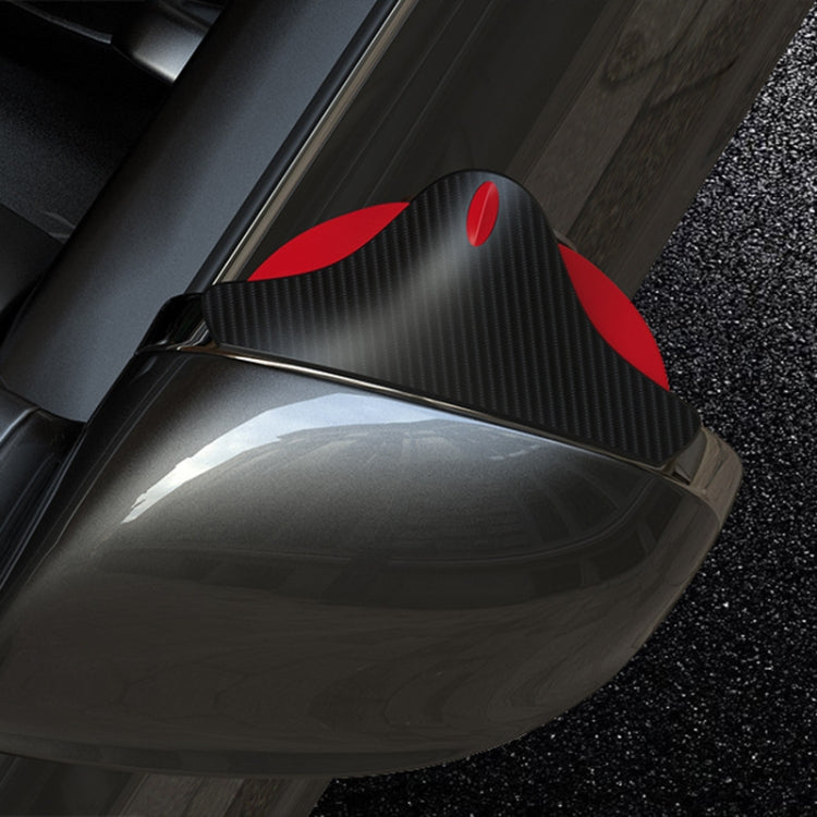 3R 3R-156 2 in 1 Car Auxiliary HD Blind Spot Mirror with Carbon Fiber Texture Rain Shield, Style:Oval Shape