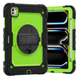 For iPad Pro 11 2024 Silicone Hybrid PC Tablet Case with Shoulder Strap(Yellow Green + Black) - iPad Pro 11 2024 Cases by PMC TechLife | Online Shopping South Africa | PMC TechLife | Buy Now Pay Later Mobicred