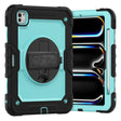 For iPad Pro 11 2024 Silicone Hybrid PC Tablet Case with Shoulder Strap(Light Blue + Black) - iPad Pro 11 2024 Cases by PMC TechLife | Online Shopping South Africa | PMC TechLife | Buy Now Pay Later Mobicred