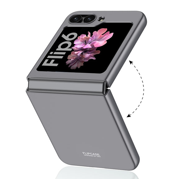 For Samsung Galaxy Z Flip6 GKK Ultra-thin Full Coverage Phone Case with Tempered Film(Grey)