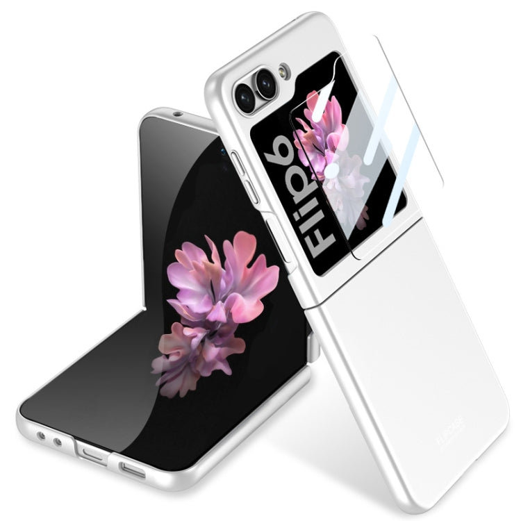 For Samsung Galaxy Z Flip6 GKK Ultra-thin Full Coverage Phone Case with Tempered Film(Silver)