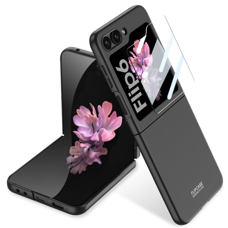 For Samsung Galaxy Z Flip6 GKK Ultra-thin Full Coverage Phone Case with Tempered Film(Black)