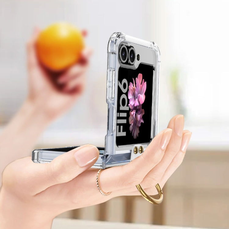For Samsung Galaxy Z Flip6 / Flip7 FE GKK Airbag Ring Full Coverage Phone Case(Black)