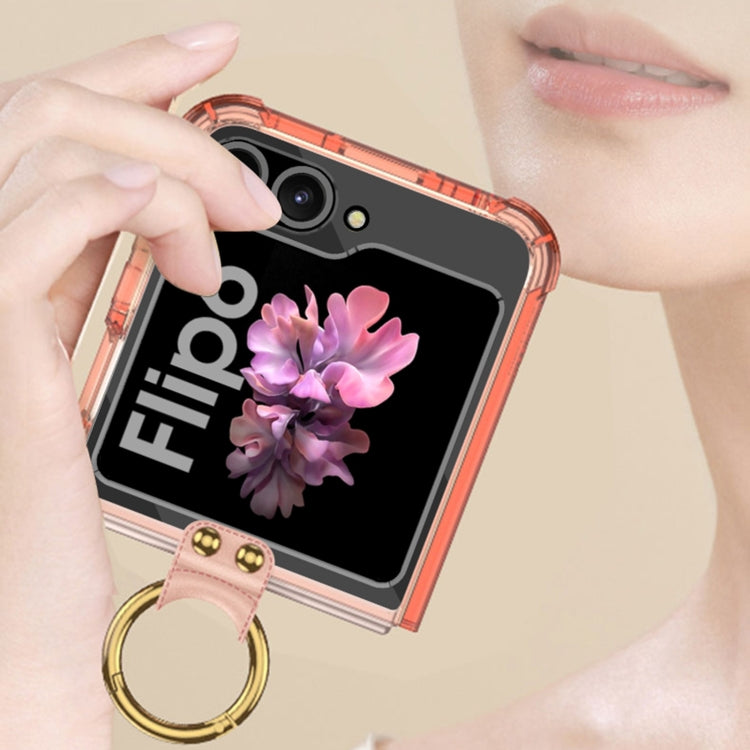 For Samsung Galaxy Z Flip6 / Flip7 FE GKK Airbag Ring Full Coverage Phone Case(Black)